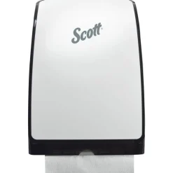 Scott Slimfold Folded Towel Dispenser (34830), White, Compact, One-At-A-Time Manual Dispensing, 9.8