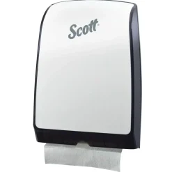 Scott Slimfold Folded Towel Dispenser (34830), White, Compact, One-At-A-Time Manual Dispensing, 9.8