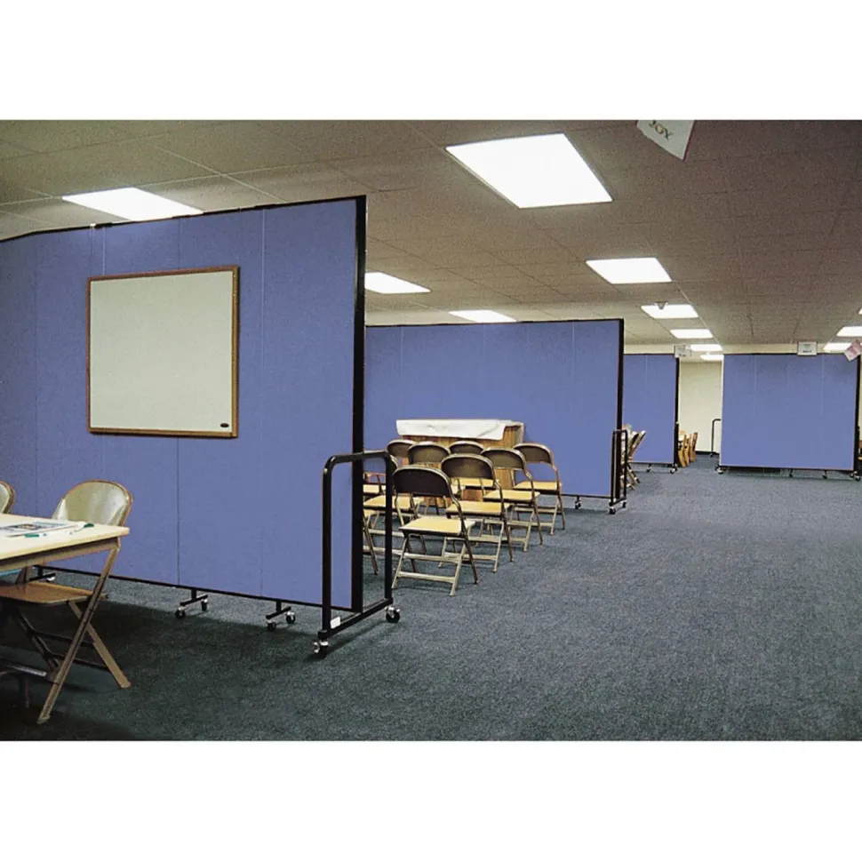 Screenflex Portable Room Partition Divider, 72"H x 245"W, Gray