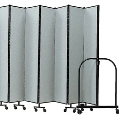 Screenflex Portable Room Partition Divider, 72"H x 157"W, Gray