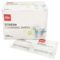 Screen Individually Wrapped Cleaning Wipes, Box Of 100