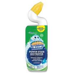 Scrubbing Bubbles Power Stain Destroyer Toilet Bowl Disinfectant, Rainshower Scent, 24 oz Bottle