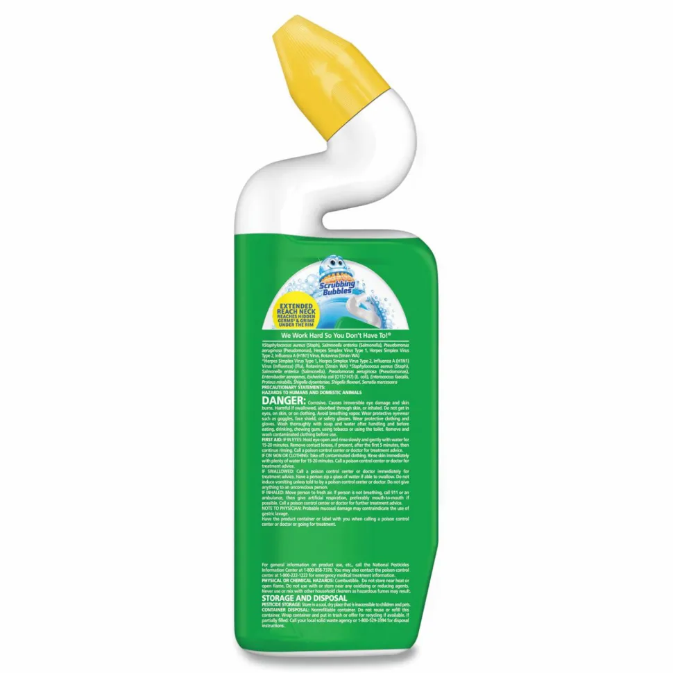 Scrubbing Bubbles Power Stain Destroyer Toilet Bowl Disinfectant, Rainshower Scent, 24 oz Bottle