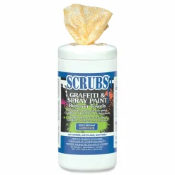 SCRUBS Graffiti/Spray Paint Remover Towels - Towel - 30 / Tub - 6 / Carton - White