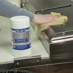 SCRUBS Stainless Steel Cleaner Wipes, Citrus Scent, 32 Oz Bottle, 30 Towel Per Pack, Case Of 6