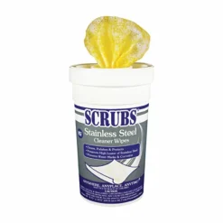 SCRUBS Stainless Steel Cleaner Towels, Citrus Scent, Canister Of 30