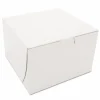 SCT White One-Piece Non-Window Bakery Boxes, 6 x 6 x 4, White, Paper, 250/Bundle