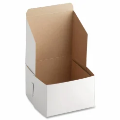 SCT White One-Piece Non-Window Bakery Boxes, 6 x 6 x 4, White, Paper, 250/Bundle