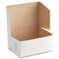 SCT White One-Piece Non-Window Bakery Boxes, 6.25 x 3.75 x 2.13, White, Paper, 250/Bundle