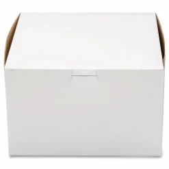 SCT White One-Piece Non-Window Bakery Boxes, 8 x 8 x 5, White, Paper, 100/Carton