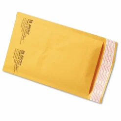 Sealed Air Jiffylite Self-Seal Bubble Mailer, #00, Barrier Bubble Air Cell Cushion, Self-Adhesive Closure, 5 x 10, Brown Kraft, 250/CT
