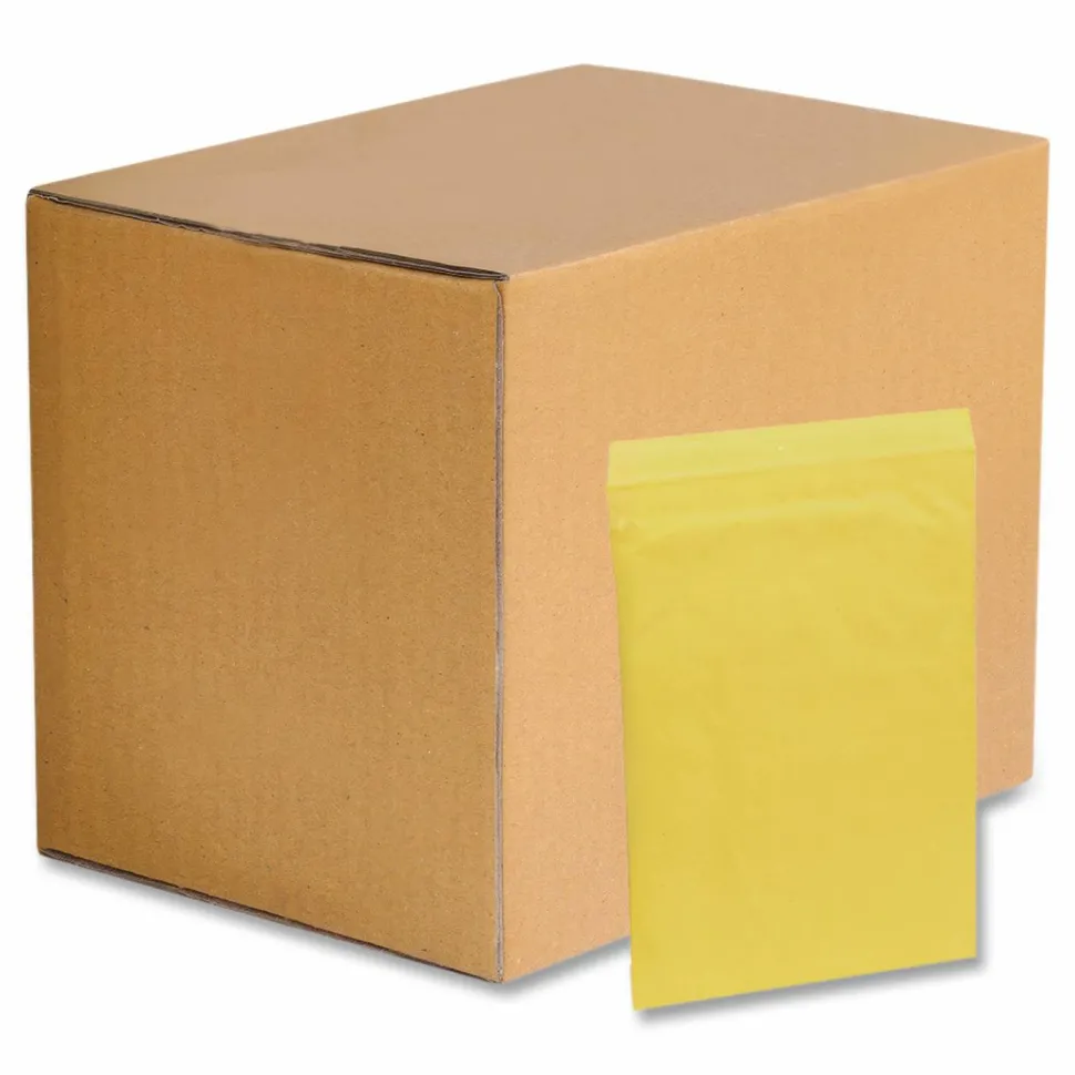 Sealed Air Jiffy Self-Seal Padded Mailers, Size 5, 10 1/2" x 16", Satin Gold, Pack Of 100