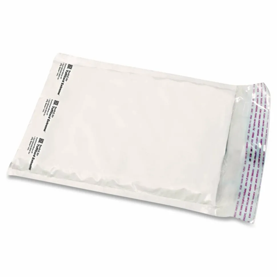 Sealed Air Jiffy TuffGard Self-Seal Cushioned Mailer,#4, Barrier Bubble Air Cell Cushion, Self-Adhesive Closure, 9.5 x 14.5, White,25/CT