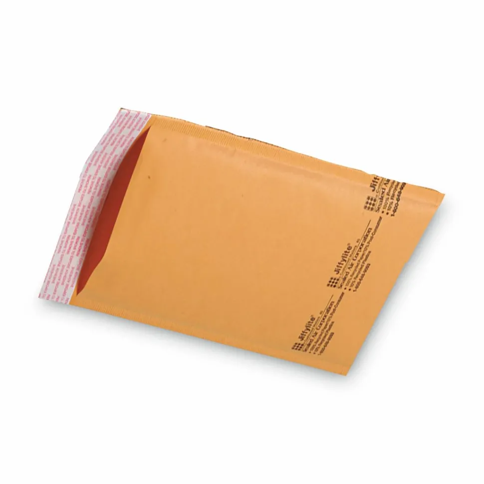 Sealed Air Self-Seal Bubble Mailers, 6" x 10", Kraft, Pack Of 25