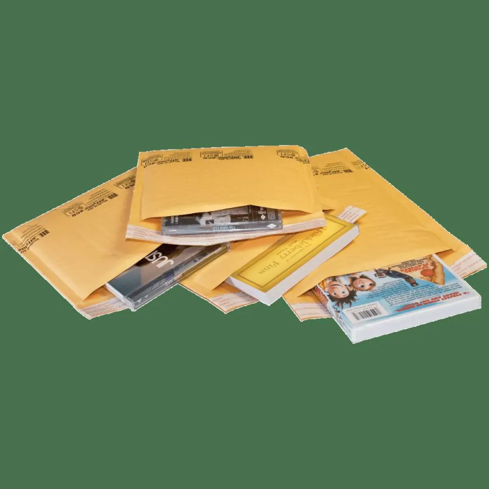 Sealed Air Self-Seal Bubble Mailers, 12 1/2" x 19", Kraft, Pack Of 25