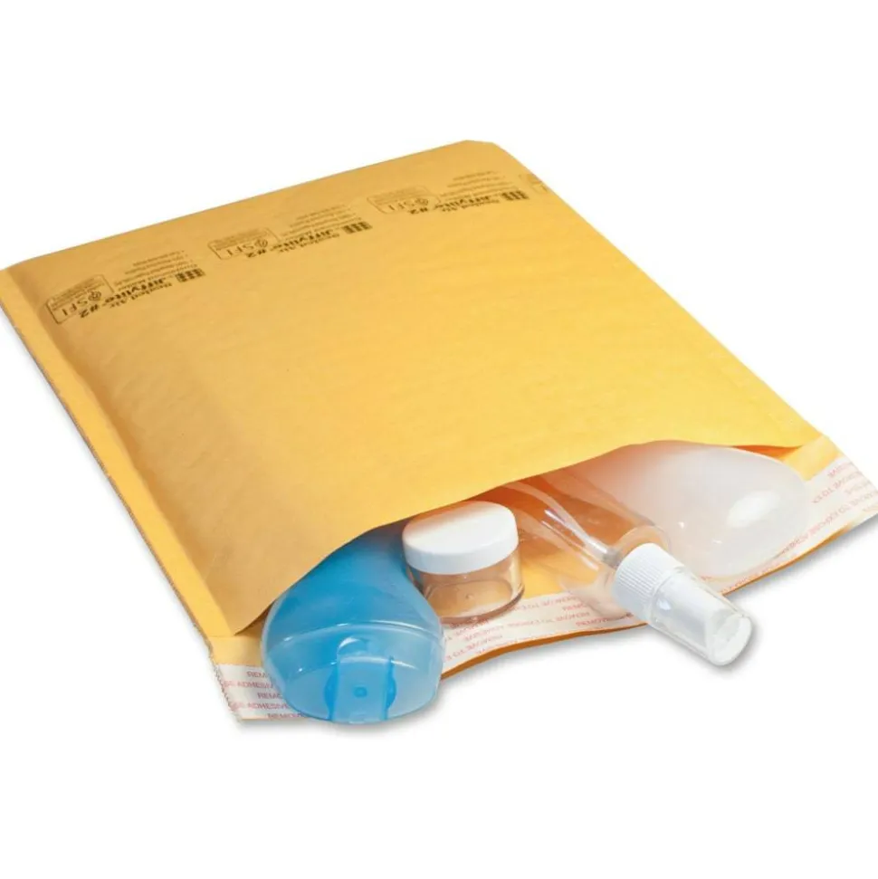 Sealed Air Self-Seal Bubble Mailers, 12 1/2" x 19", Kraft, Pack Of 25