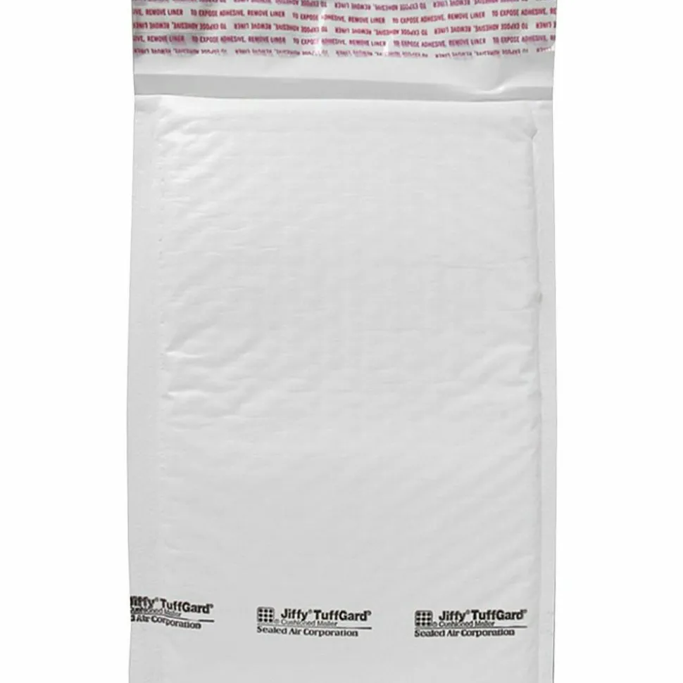 Sealed Air Tuffgard Premium Cushioned Mailers - Bubble - #0 - 6" Width x 10" Length - Peel & Seal - Poly - 25 / Carton - White