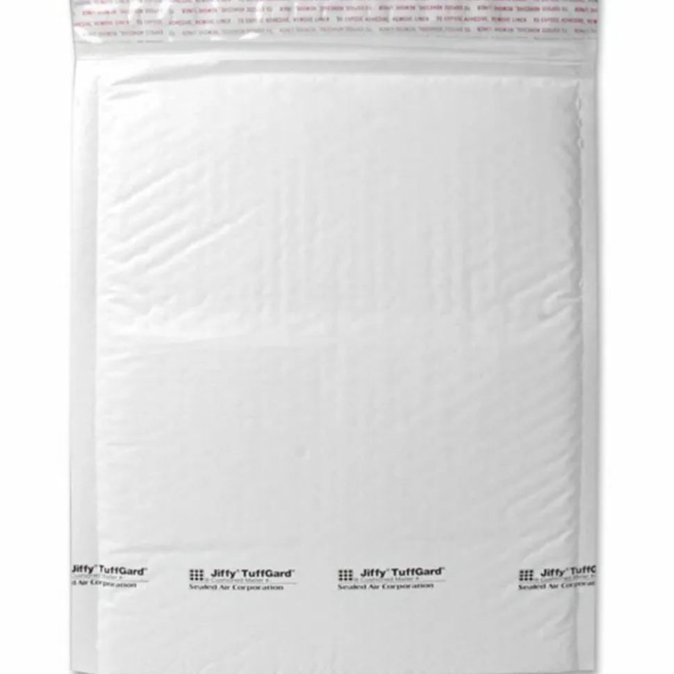 Sealed Air Tuffgard Premium Cushioned Mailers - Bubble - #6 - 12 1/2" Width x 19" Length - Peel & Seal - White - Poly - 25 / Carton