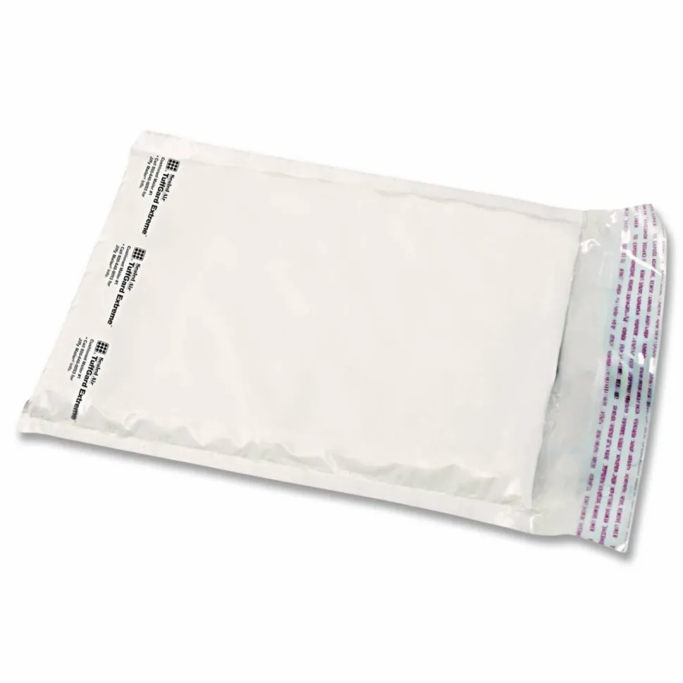 Sealed Air Tuffgard Premium Cushioned Mailers - Bubble - #1 - 7 1/4" Width x 12" Length - Peel & Seal - White - Poly - 25 / Carton