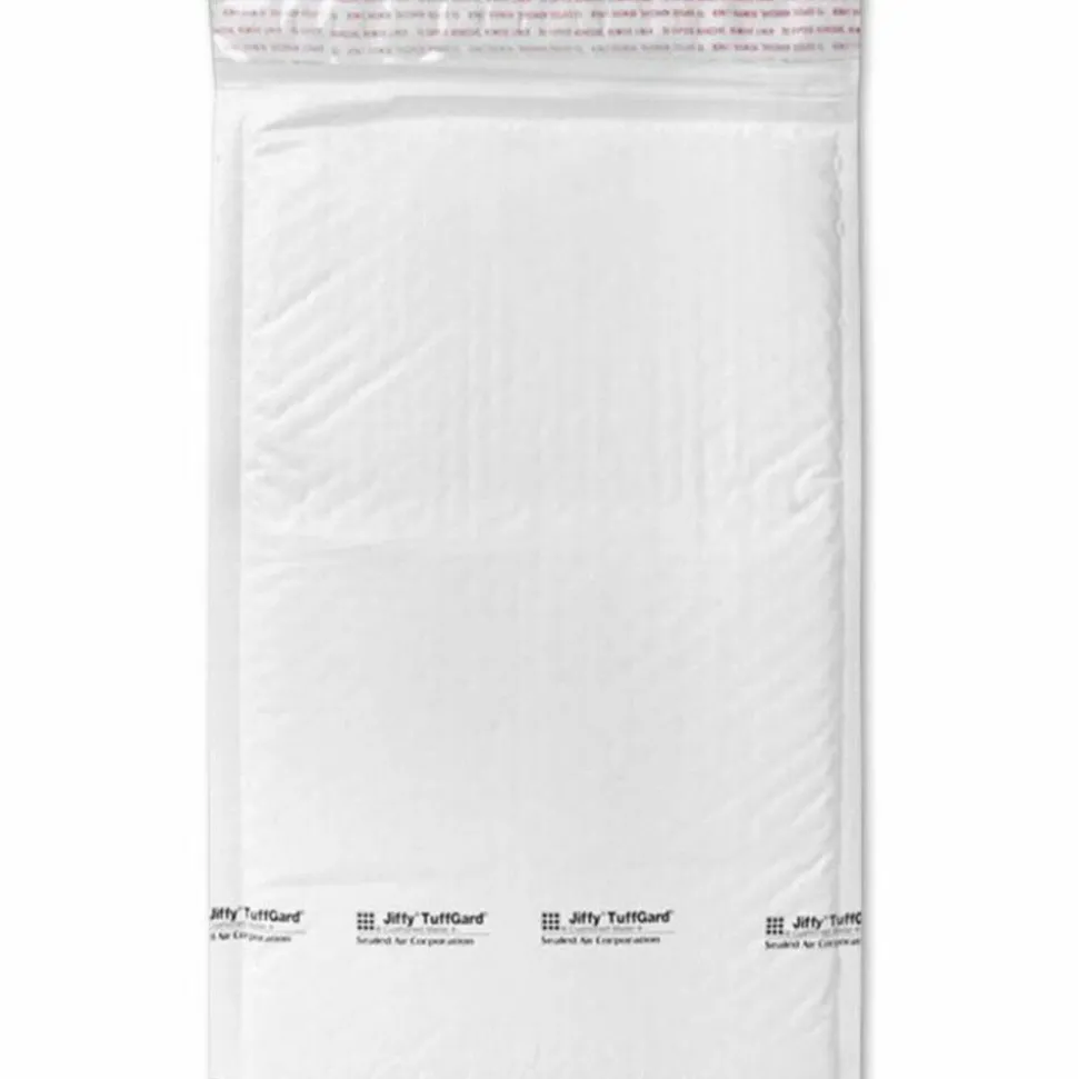 Sealed Air Tuffgard Premium Cushioned Mailers - Bubble - #1 - 7 1/4" Width x 12" Length - Peel & Seal - White - Poly - 25 / Carton