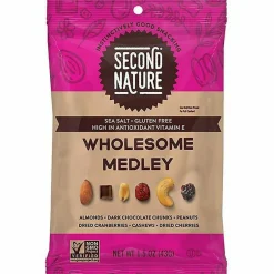 Second Nature Wholesome Medley Trail Mix, 1.5 oz Bag, 16 Bags/Carton