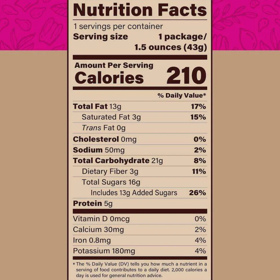 Second Nature Wholesome Medley Trail Mix, 1.5 oz Bag, 16 Bags/Carton