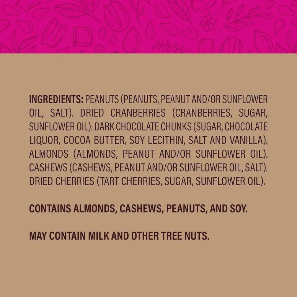 Second Nature Wholesome Medley Trail Mix, 1.5 oz Bag, 16 Bags/Carton