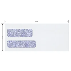 #9 Security Envelopes, Double Window, 3-7/8" x 8-7/8", Clean Seal, White, Box Of 250