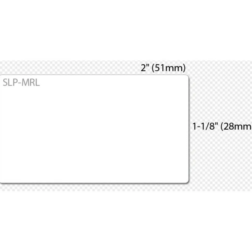 Seiko SLP-MRL Self-Adhesive Multipurpose Labels, 1.12" x 2", White, 220 Labels/Roll, 2 Rolls/Box