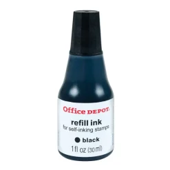 Self-Inking Refill Ink, 1 Oz, Black