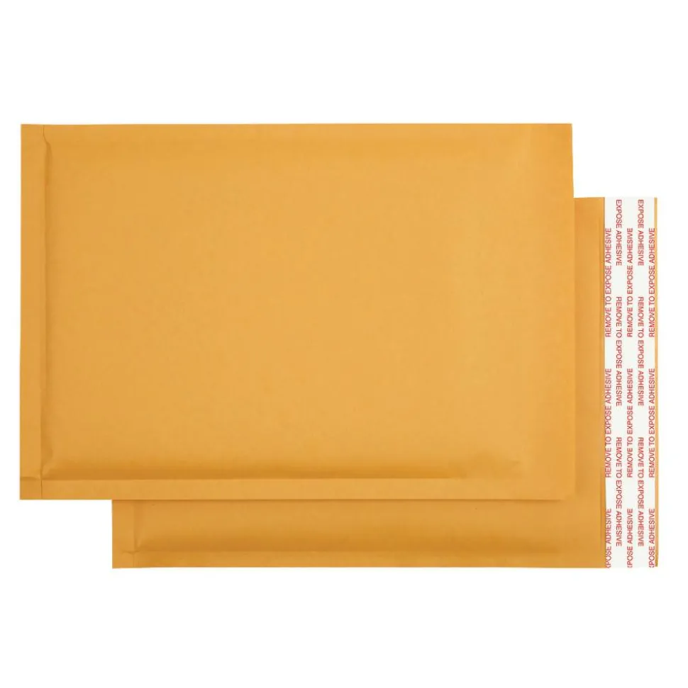 Self-Sealing Bubble Mailers, Size 2, 8 1/2" x 11", Pack Of 12