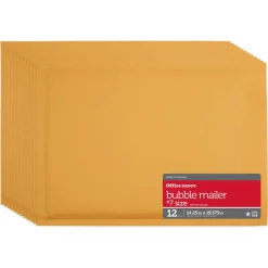 Self-Sealing Bubble Mailers, Size 7, 14 1/4" x 19", Pack Of 12