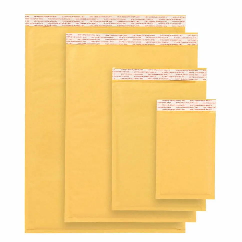 Self-Sealing Bubble Mailers Size 2, 8 1/2" x 11 1/8", Box Of 100
