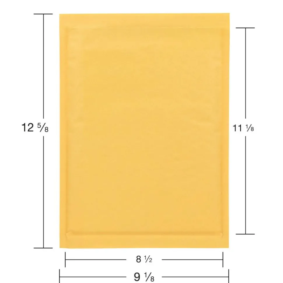 Self-Sealing Bubble Mailers Size 2, 8 1/2" x 11 1/8", Box Of 100
