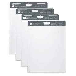 Self-Stick Easel Pads, 25" x 30", 30 Sheets, 30% Recycled, White, Pack Of 4 Pads