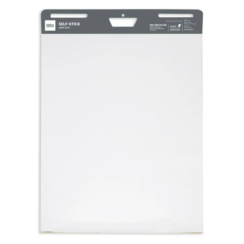 Self-Stick Easel Pad, 25" x 30", 30 Sheets, 30% Recycled, White, 21509