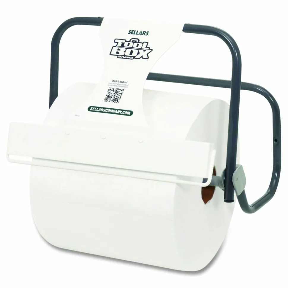 Sellars TOOLBOX WaterWeave T600 Wipers, 1-Ply, 11.8 x 12.8, White, 1,100 Sheets/Roll