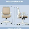 Sensi Mesh/Fabric Low-Back Task Chair, Oatmeal/White, BIFMA Compliant