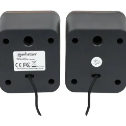 2600 Series Speaker System, Small Size, Big Sound, Two Speakers, Stereo, USB power, Output: 2x 3W, 3.5mm plug for sound, In-Line volume control, Cable 0.9m, Black, Three Year Warranty