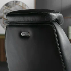 Serta iComfort i6000 Ergonomic Bonded Leather High-Back Executive Office Chair, Black/Silver