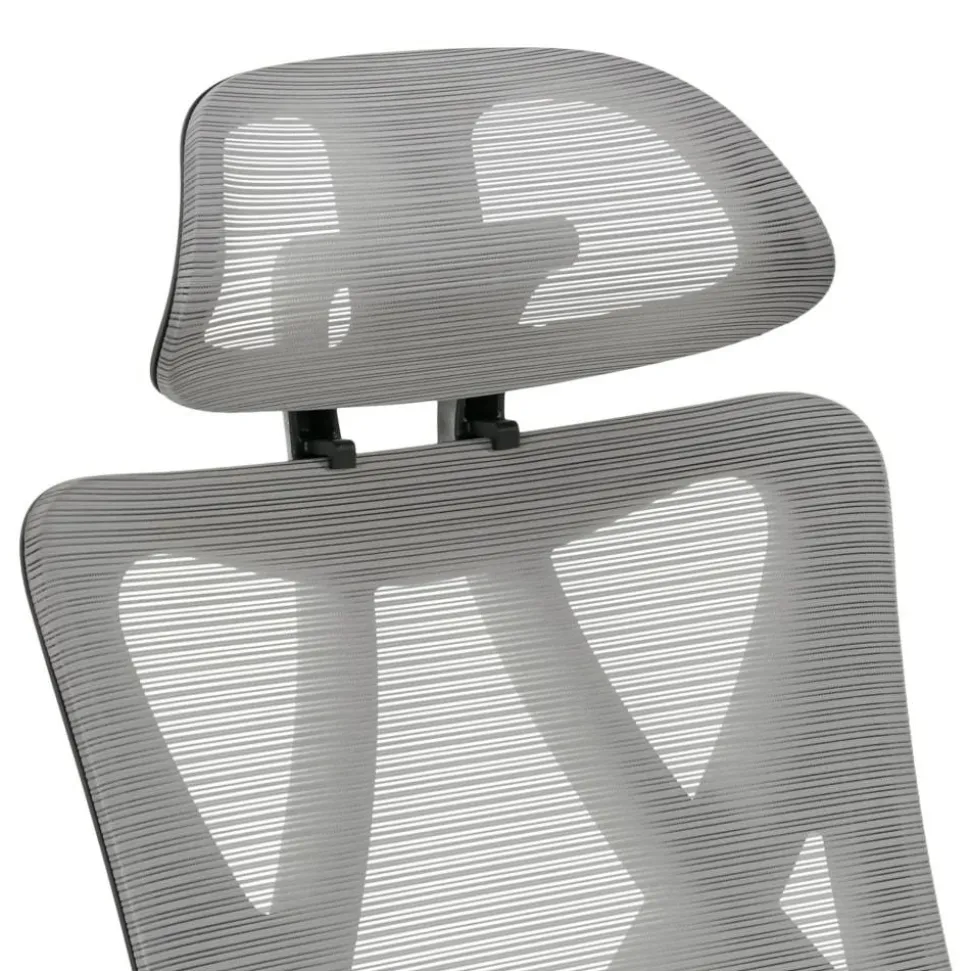 Serta SitTrue Ridgefield Ergonomic Mesh/Vegan Leather High-Back Task Office Chair, Gray/Black