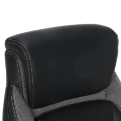 Serta SmartLayers Everett Big & Tall Ergonomic Vegan Leather High-Back Executive Office Chair, Black/Dark Gray, BIFMA Compliant