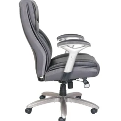 Serta Smart Layers Jennings Big & Tall Ergonomic Bonded Leather High-Back Executive Office Chair, Black/Slate