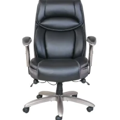 Serta Smart Layers Jennings Big & Tall Ergonomic Bonded Leather High-Back Executive Office Chair, Black/Slate