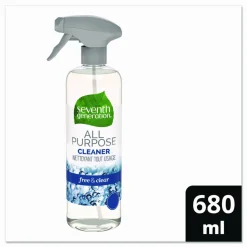 Seventh Generation All Purpose Cleaner - 23 fl oz (0.7 quart) - Fragrance-free, Dye-free, Streak-free, Non-toxic, VOC-free - Clear - 8 / Carton