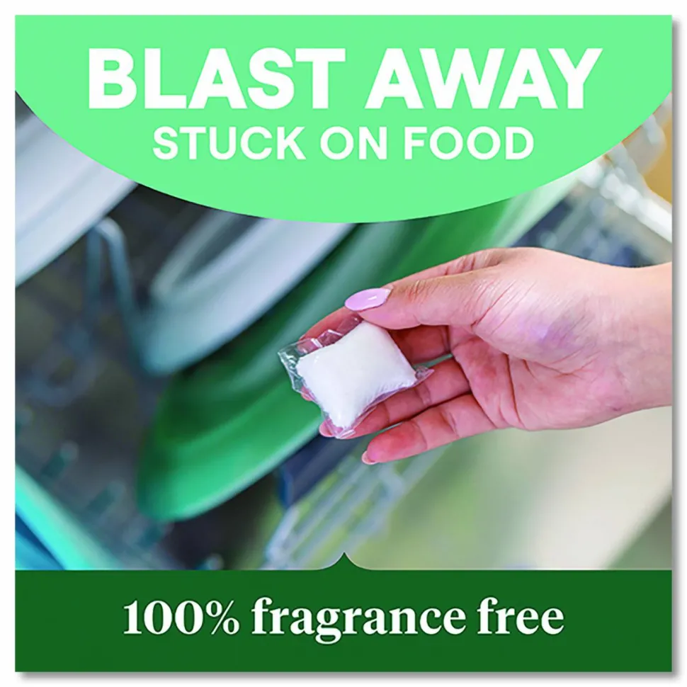 Seventh Generation Natural Automatic Dishwasher Detergent Packs, Free and Clear, 45 Powder Packets/Box