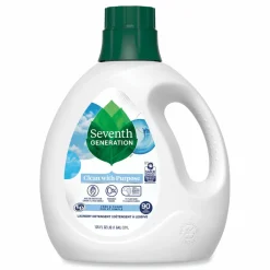 Seventh Generation Natural Liquid Laundry Detergent, Fragrance-Free, 135 oz Bottle, 4/Carton