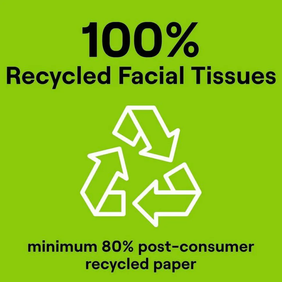 Seventh Generation 100% Recycled Facial Tissue, 2-Ply, White, 85 Sheets/Box