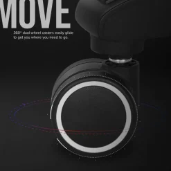 Shaquille O'Neal Sciron Big & Tall Ergonomic High-Back Vegan Leather Executive Gaming Office Chair, Black, BIFMA Compliant