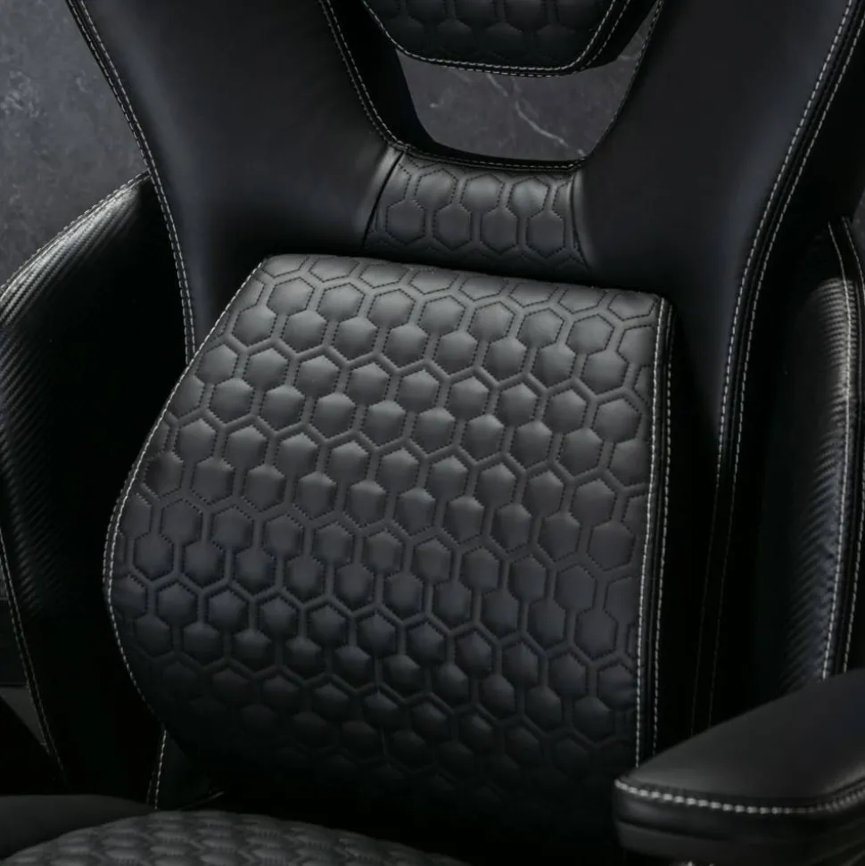Shaquille O'Neal Sciron Big & Tall Ergonomic High-Back Vegan Leather Executive Gaming Office Chair, Black, BIFMA Compliant